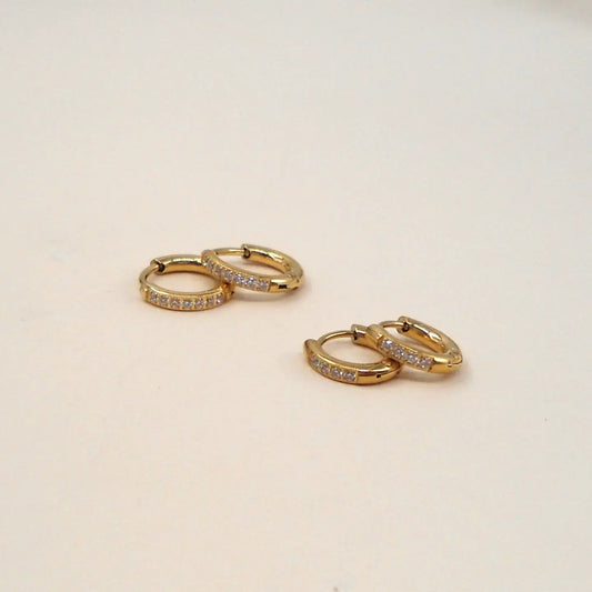 Cz Petite Hoops