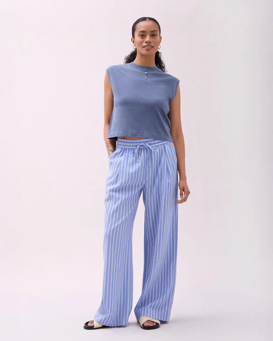 The Relaxed Muscle Tee - Vintage Indigo