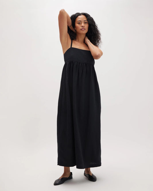 The Linen Maxi Dress - Black
