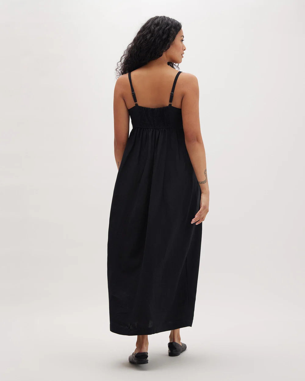 The Linen Maxi Dress - Black