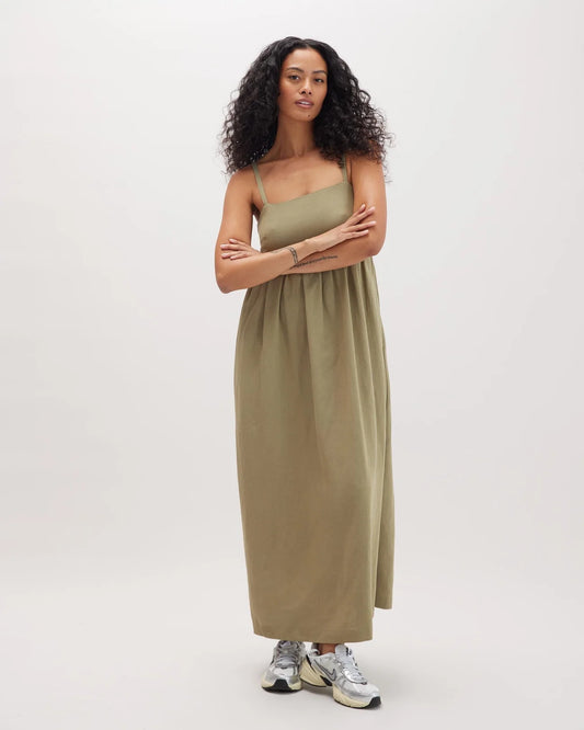 Linen Maxi Dress | Dried Sage