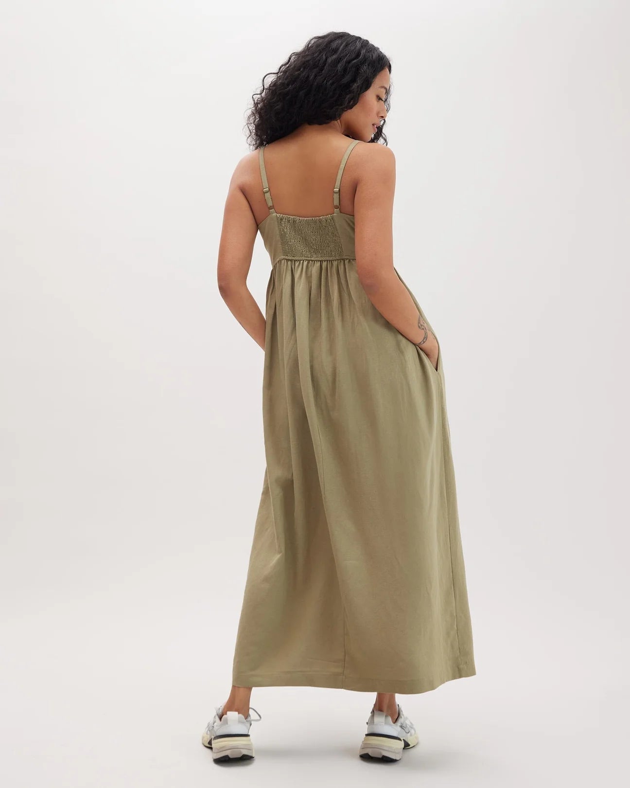 Linen Maxi Dress | Dried Sage