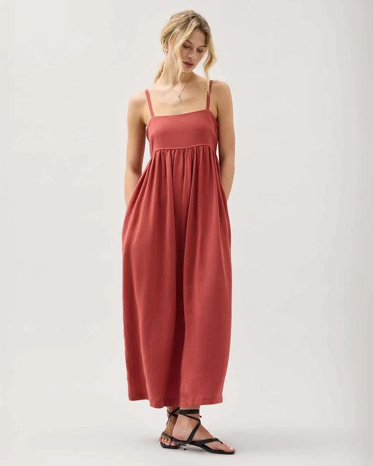 The Linen Maxi Dress - Marsala
