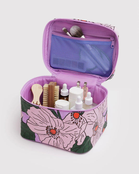 Large Cosmetic Case (Pink Poppy)