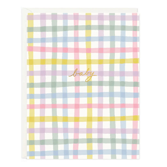 Baby Gingham Card