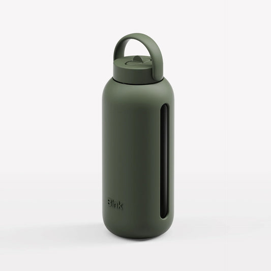 Big Bottle with Straw Cap (Moss)