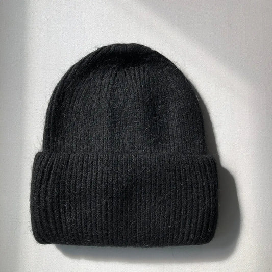 Royal Angora Beanie | Charcoal