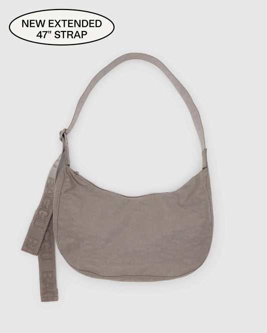 Medium Nylon Crescent Bag | Dove