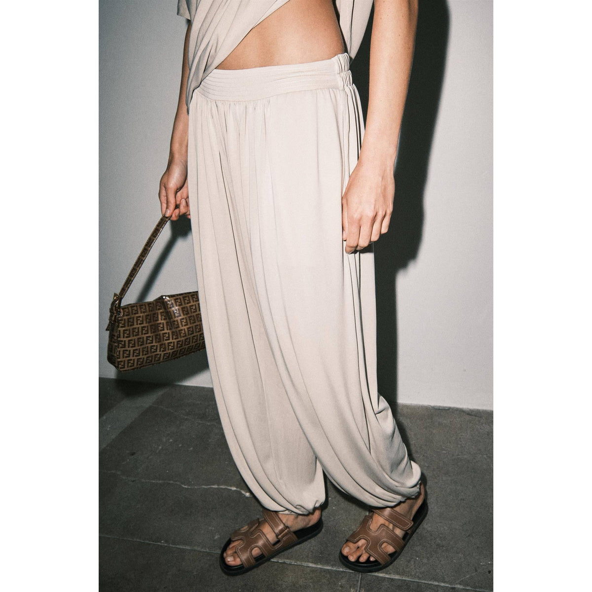 Stone Emery Drape Harem Pants