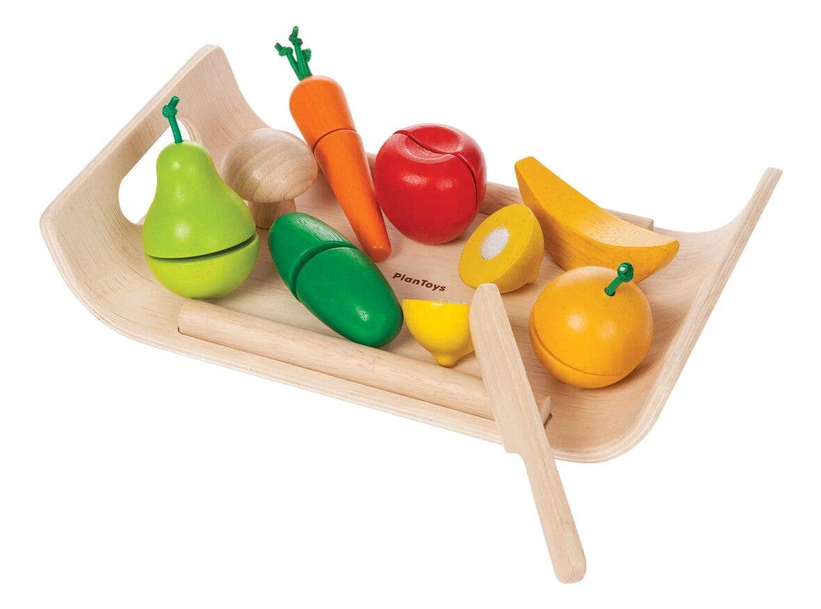 Assorted Fruit and Vegetable Wood Toy For Kids