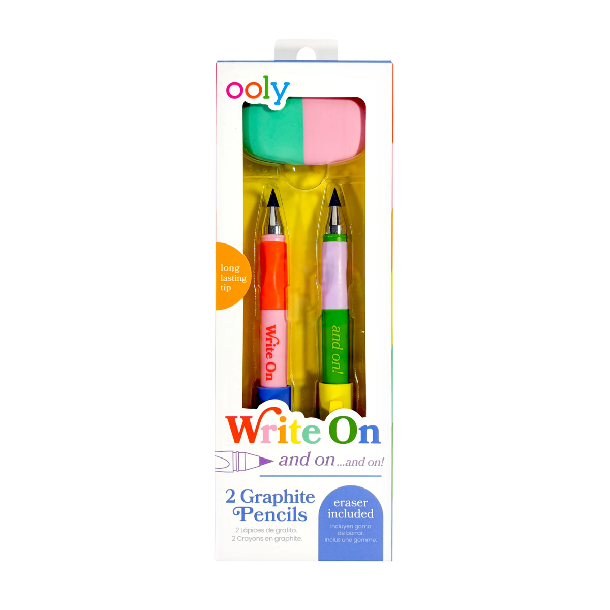 Write On Graphite Pencil and Eraser Set - 3 PC