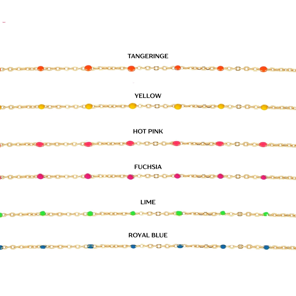 Enamel & Gold Bracelet (Multiple Colors)