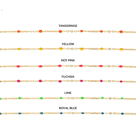 Enamel & Gold Bracelet (Multiple Colors)