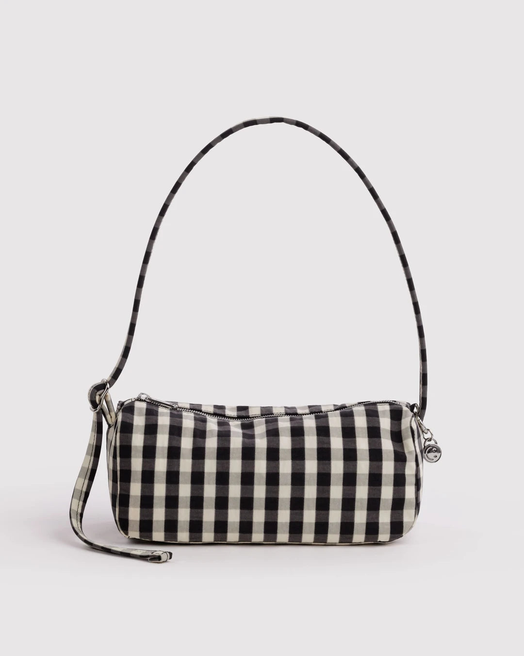 Black And Cream Gingham Nylon Loaf Bag