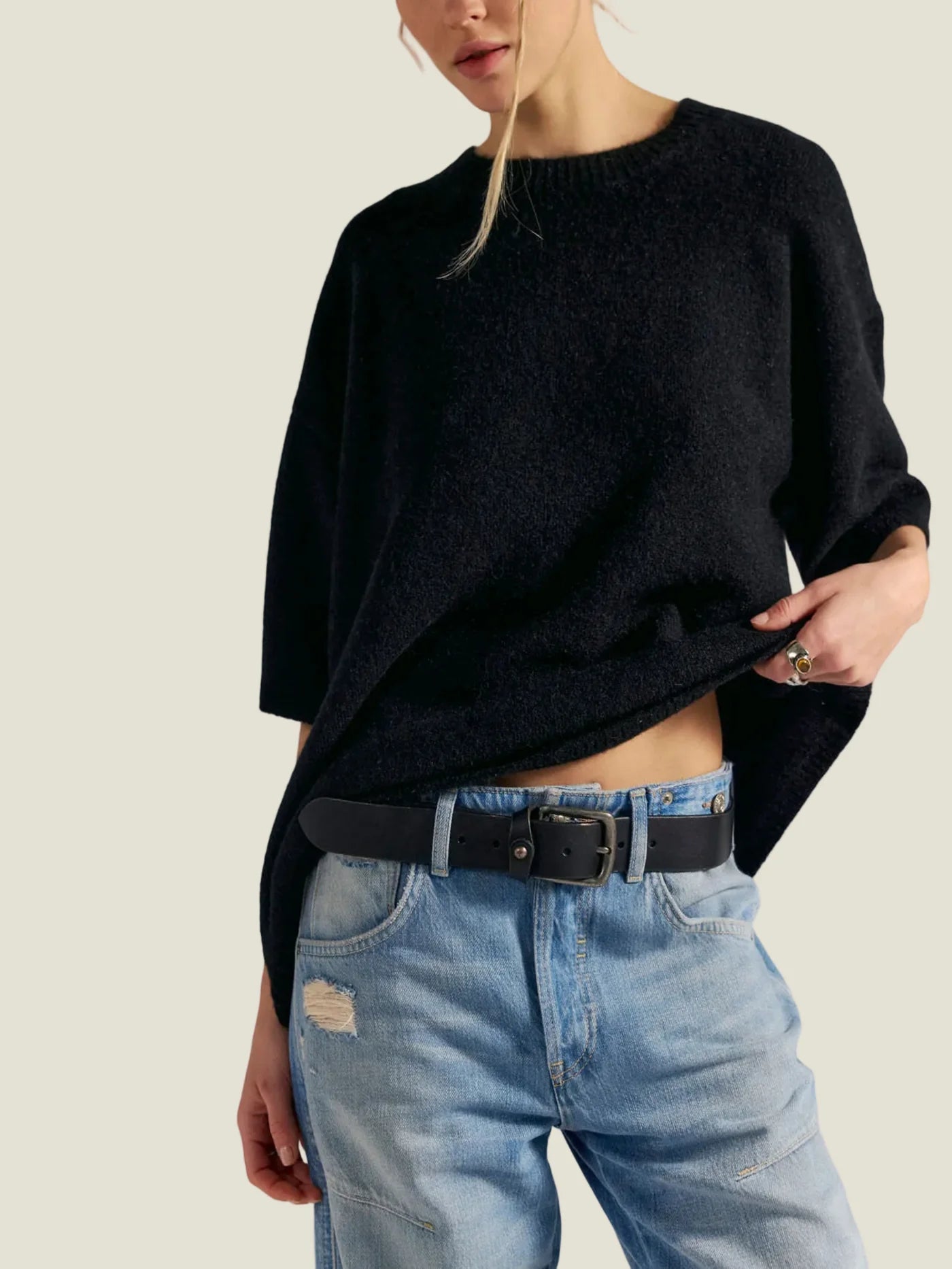 Black Margot SoftSpun Sweater Tee