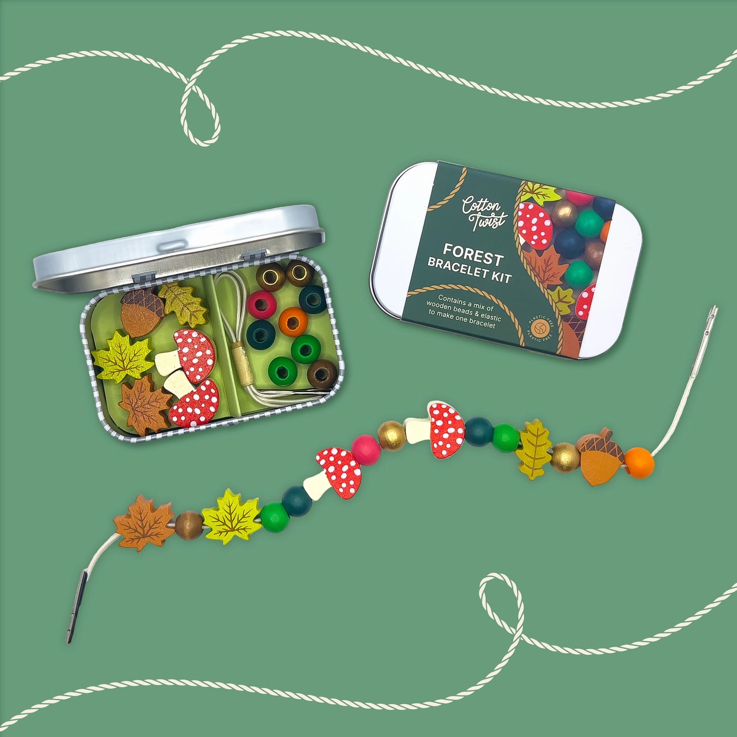 Mushroom Forest  Bracelet Bead Kit