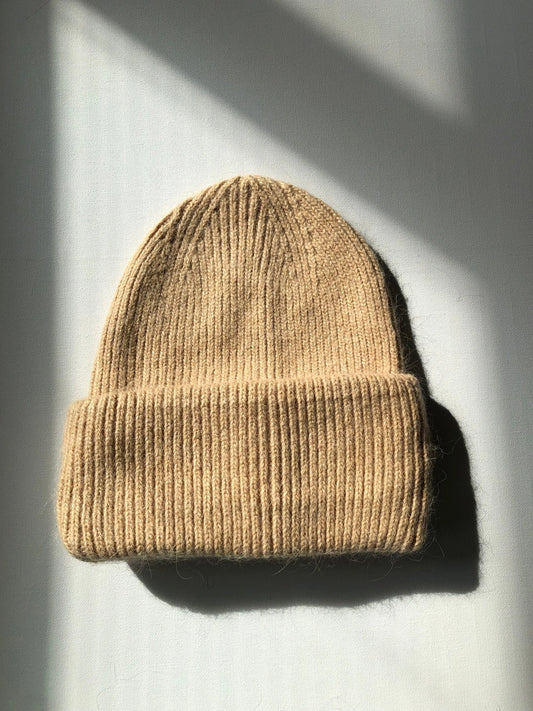 Royal Angora Beanie -Camel