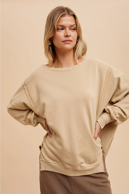 Oversized Pullover | Almond