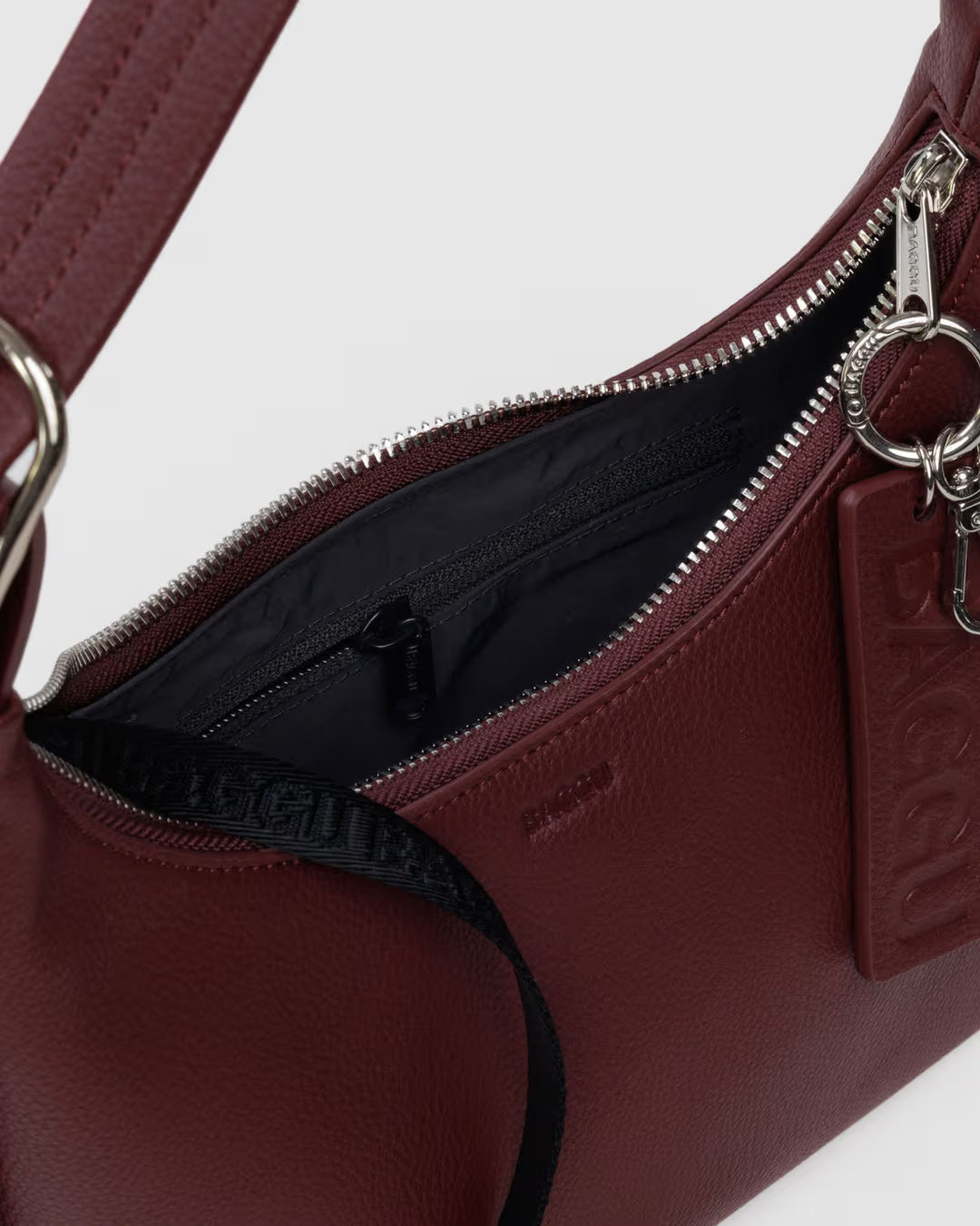 Mini Recycled Leather Shoulder Bag (Mahogany)