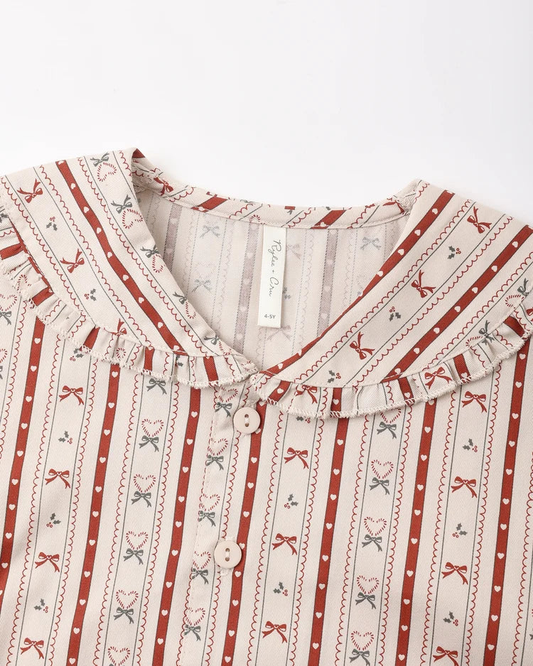 Ruffle Pajamas Candy Cane Lane