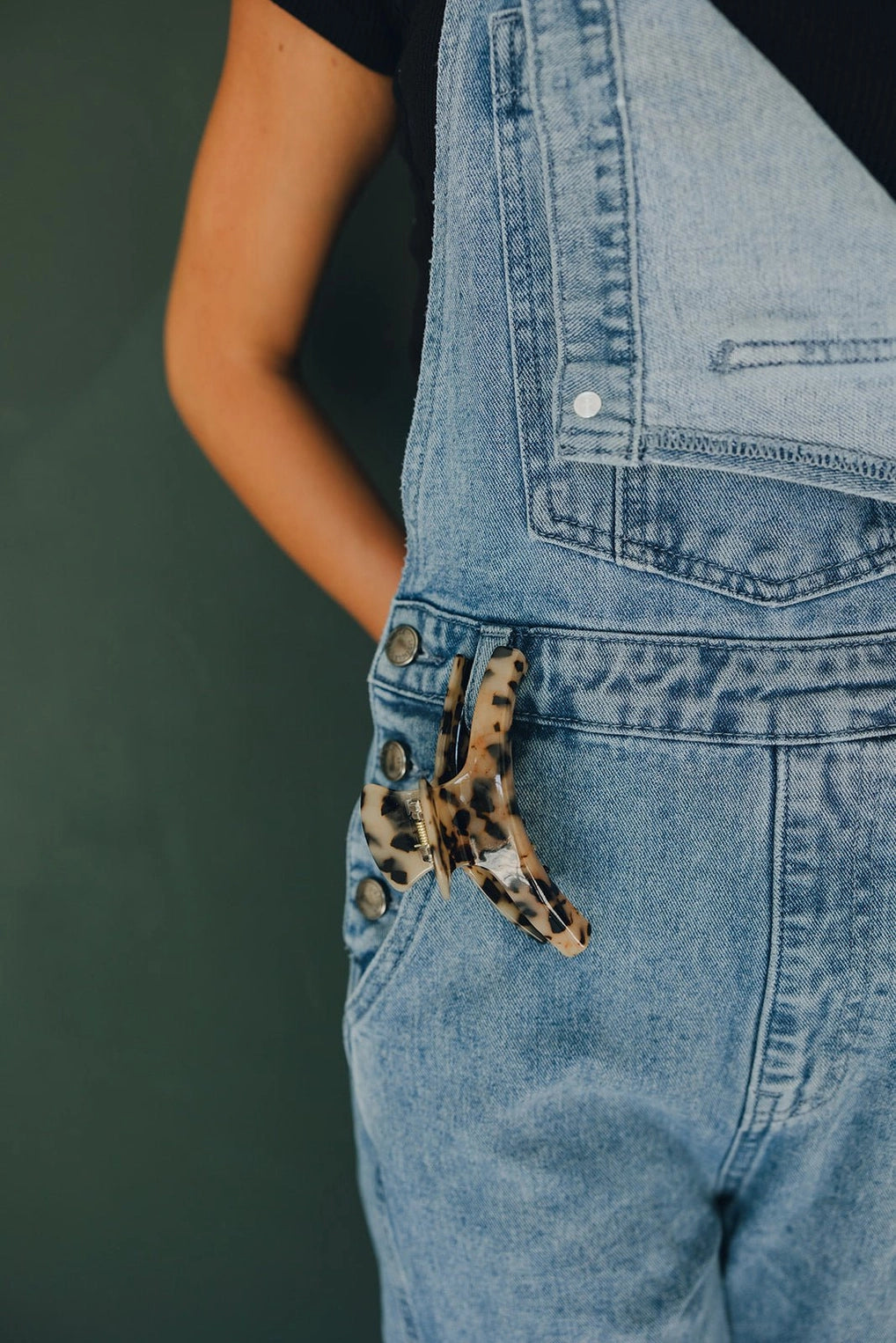 Skinny Tan Tortoise Claw Clip