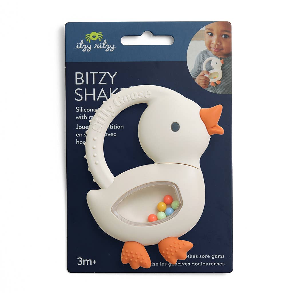 Goose Silicone Teether with Rattle