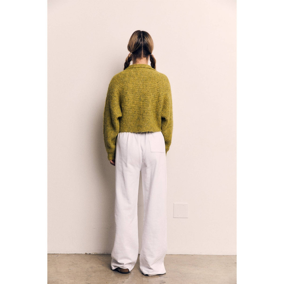Chartreuse Mohair Cardigan
