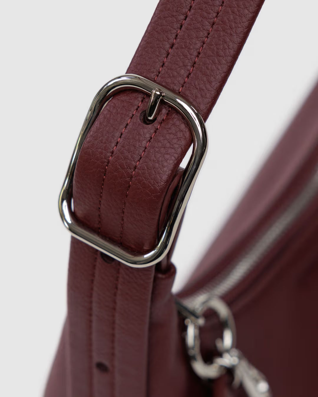 Mini Recycled Leather Shoulder Bag (Mahogany)