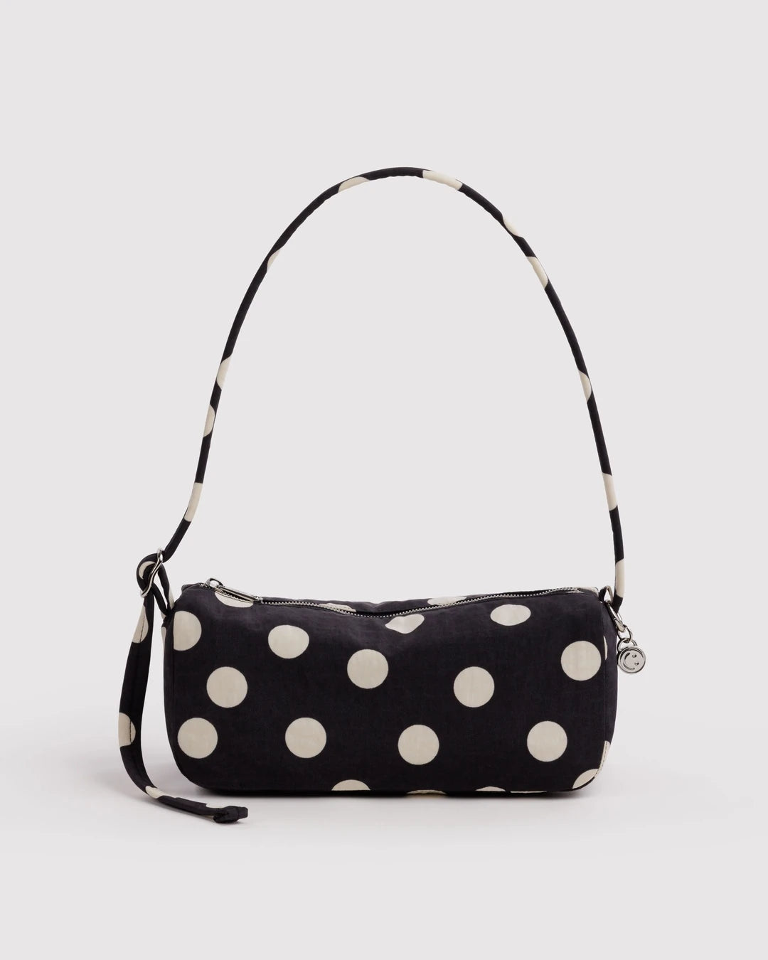 Black And Cream Polka Dot Nylon Loaf Bag