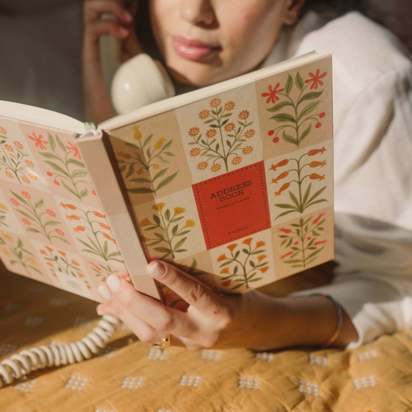 Address Book, A5 Hardcover - Floral Patchwork