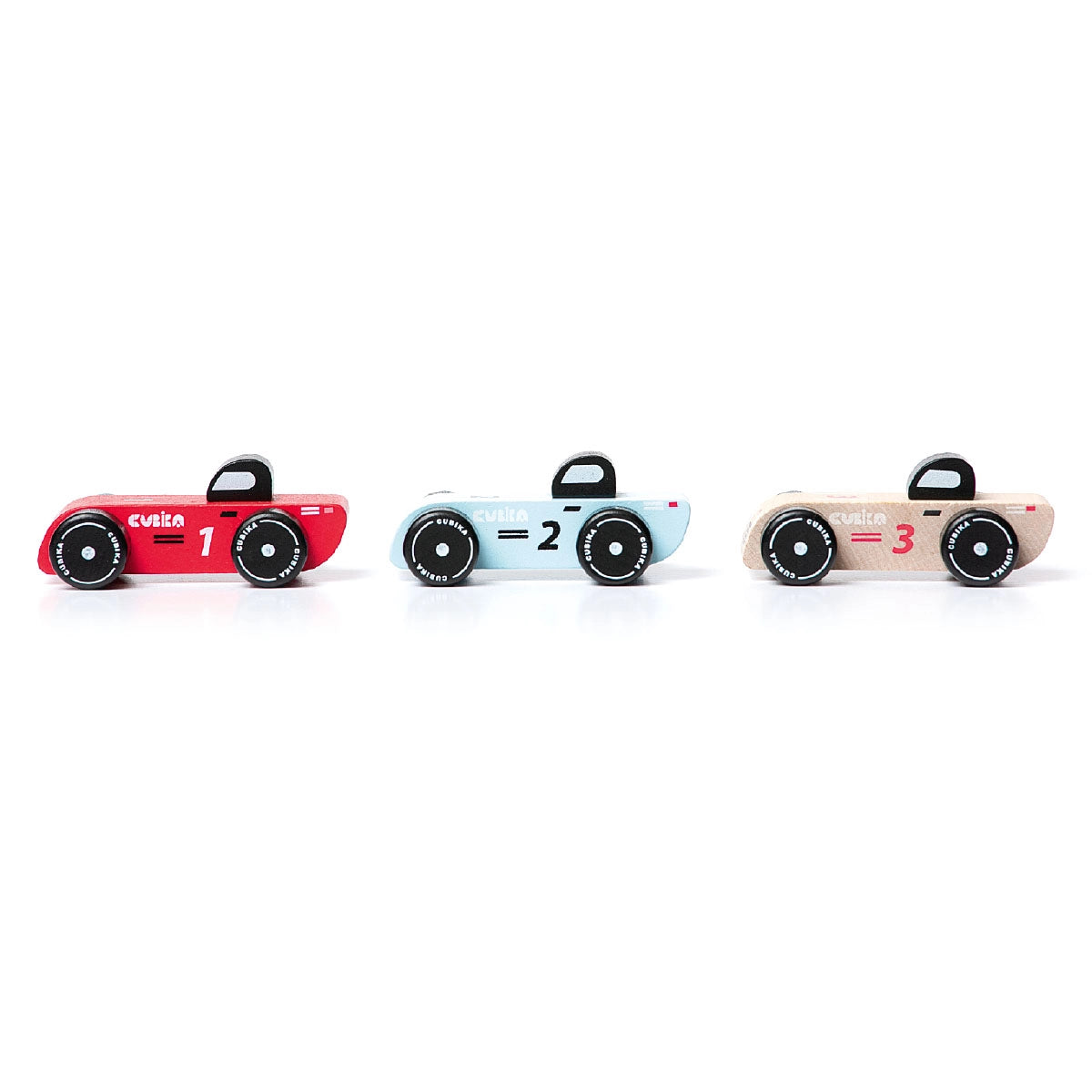 Wooden Vehicle Set - Racing Cars