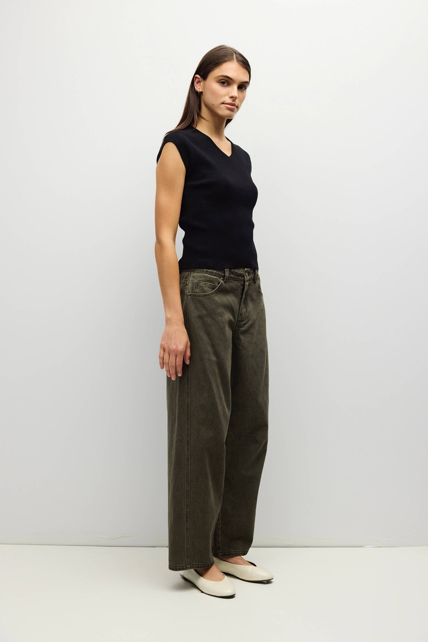 Olive Dixie Pants | Barrel Twill Pants