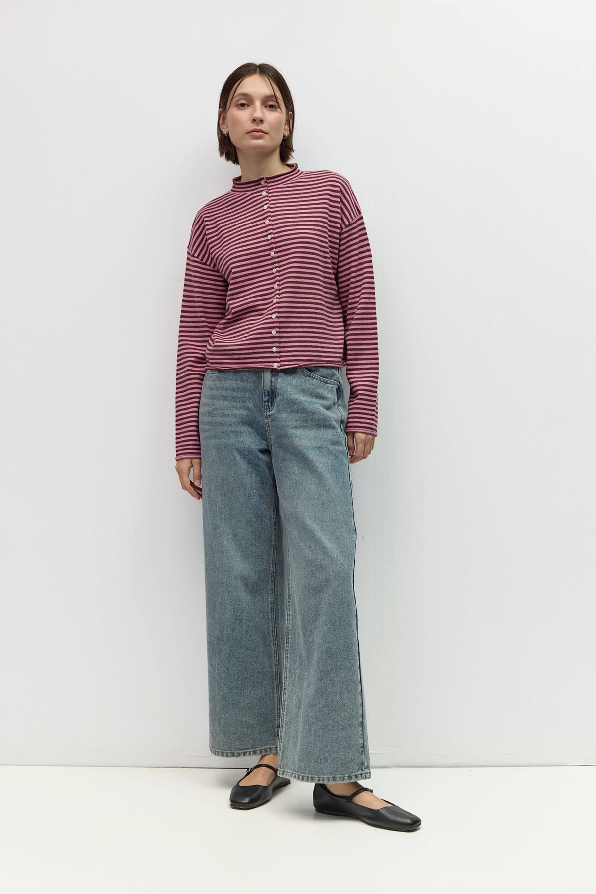 Brown + Lilac Elisa Cardigan