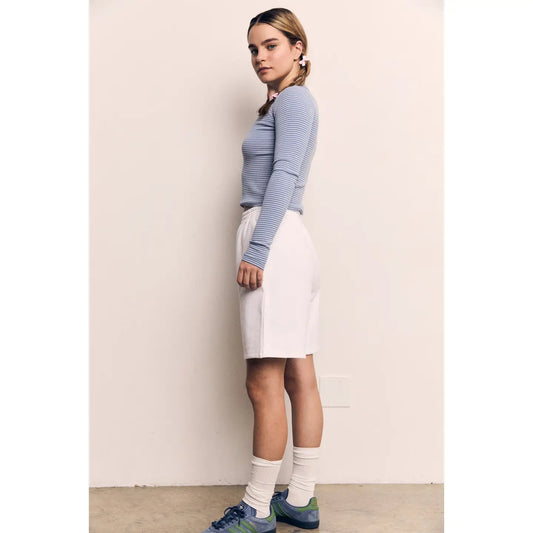 Striped Long Sleeve Striped Tee - Blue/Cream