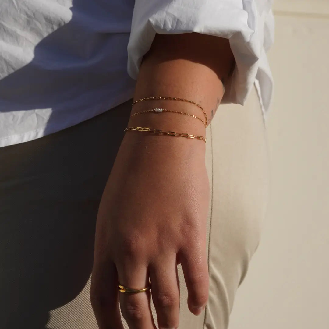 Solid Link Chain Bracelet (Gold Filled)