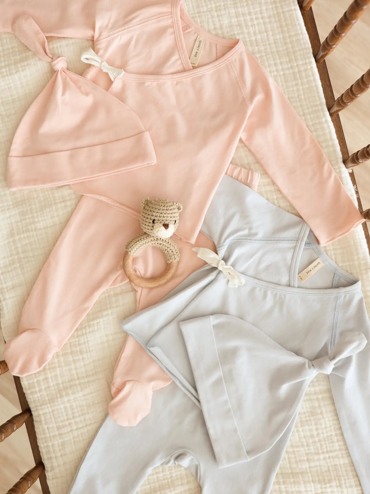 Wrap Top + Footed Pant Set || Petal