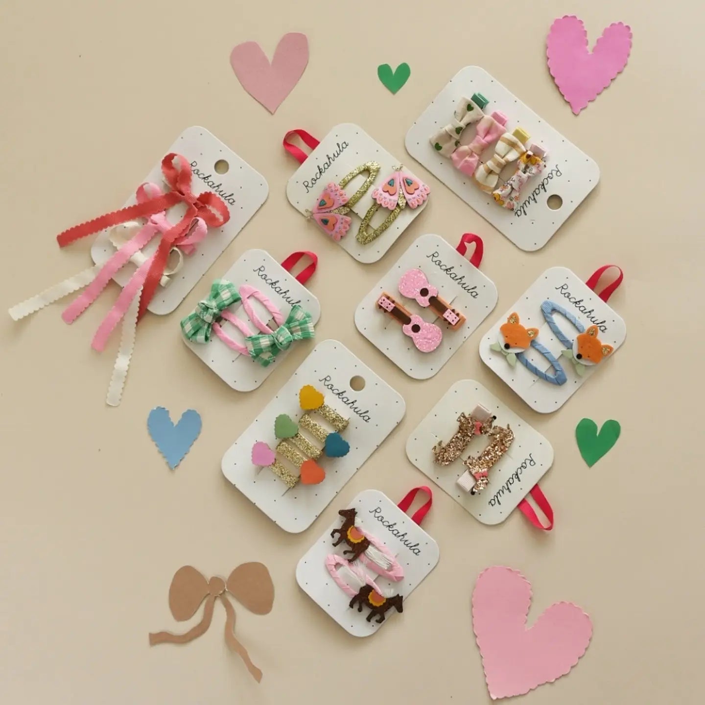 Scallop Heart Mini Clip Set