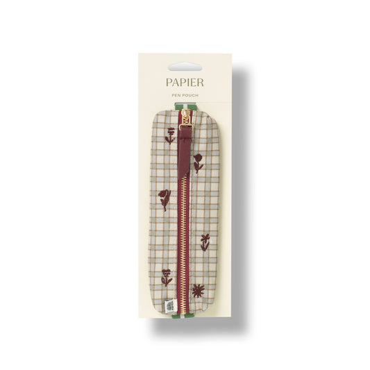 Elastic Pen Pouch - Garden Grid