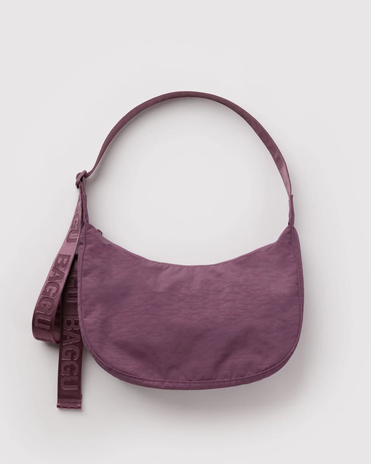 WIld Plum Medium Nylon Crescent Bag