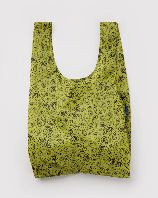 Chartreuse Paisley Standard Baggu
