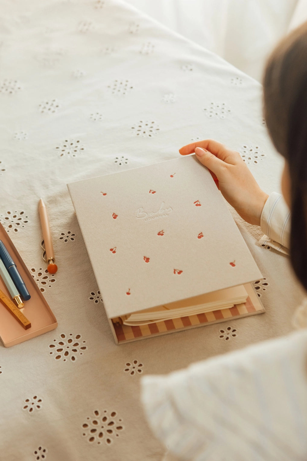 Baby Binder-Folio - Cherries