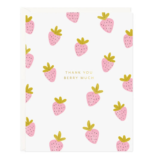Thank You Berry Much Strawberry Greeting Card