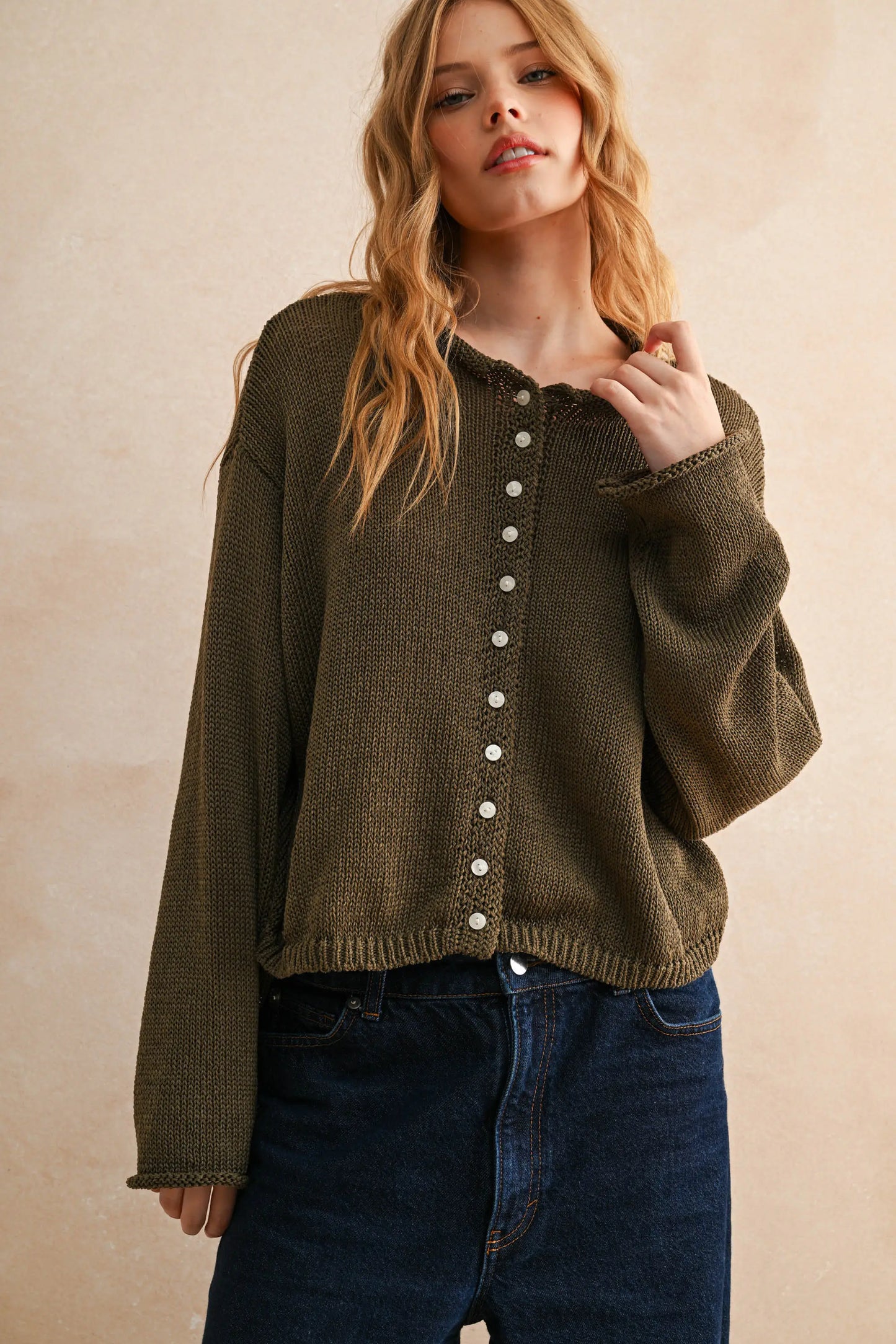 The Elle Cardigan (Coffee)