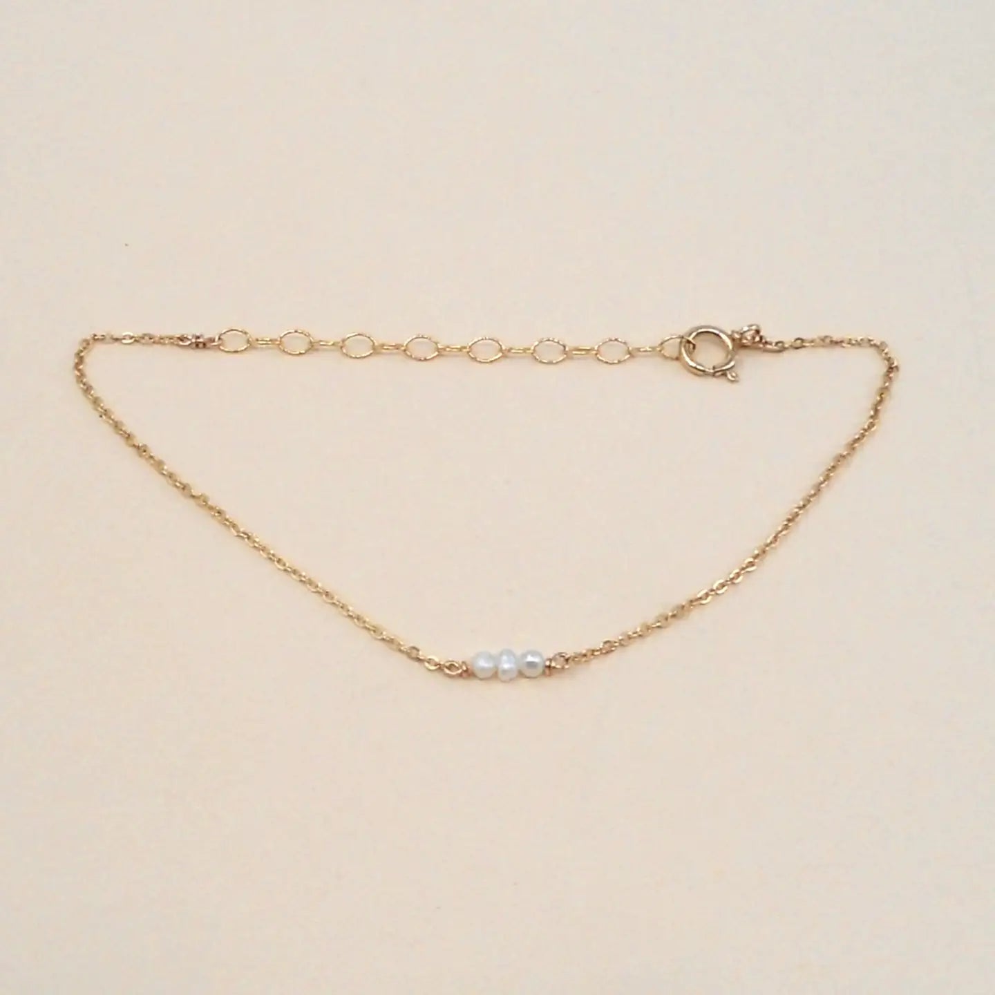 Three Pearl Bracelet (Gold Filled)