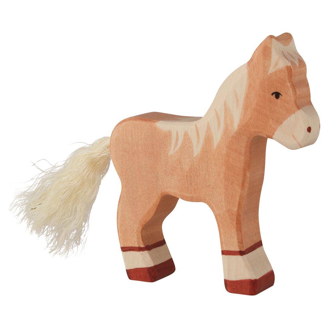Wooden Foal, standing, light brown