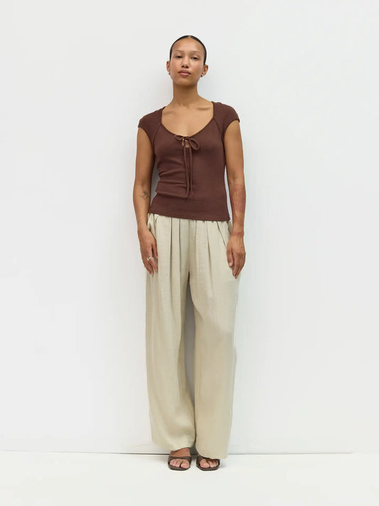 Brown Tie Suni Top