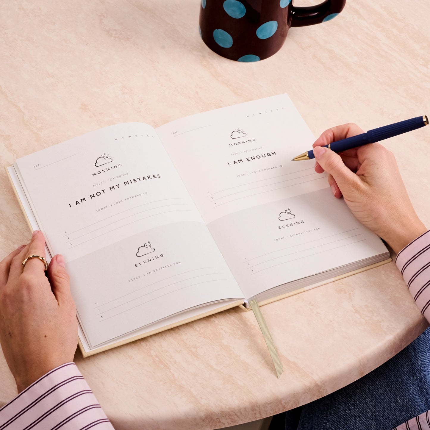 Guided Gratitude Journal, A5 Hardcover - Folk Garden