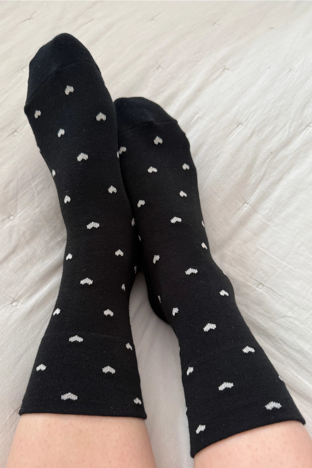 Sneaker Socks (Black Hearts)