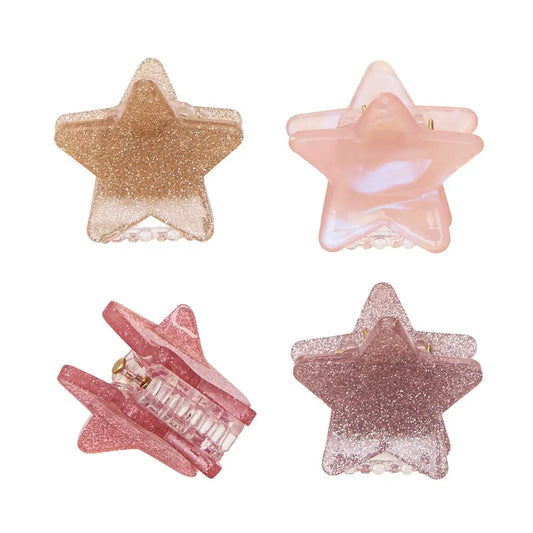 Shimmer Stars Claw Clips 4 Pack