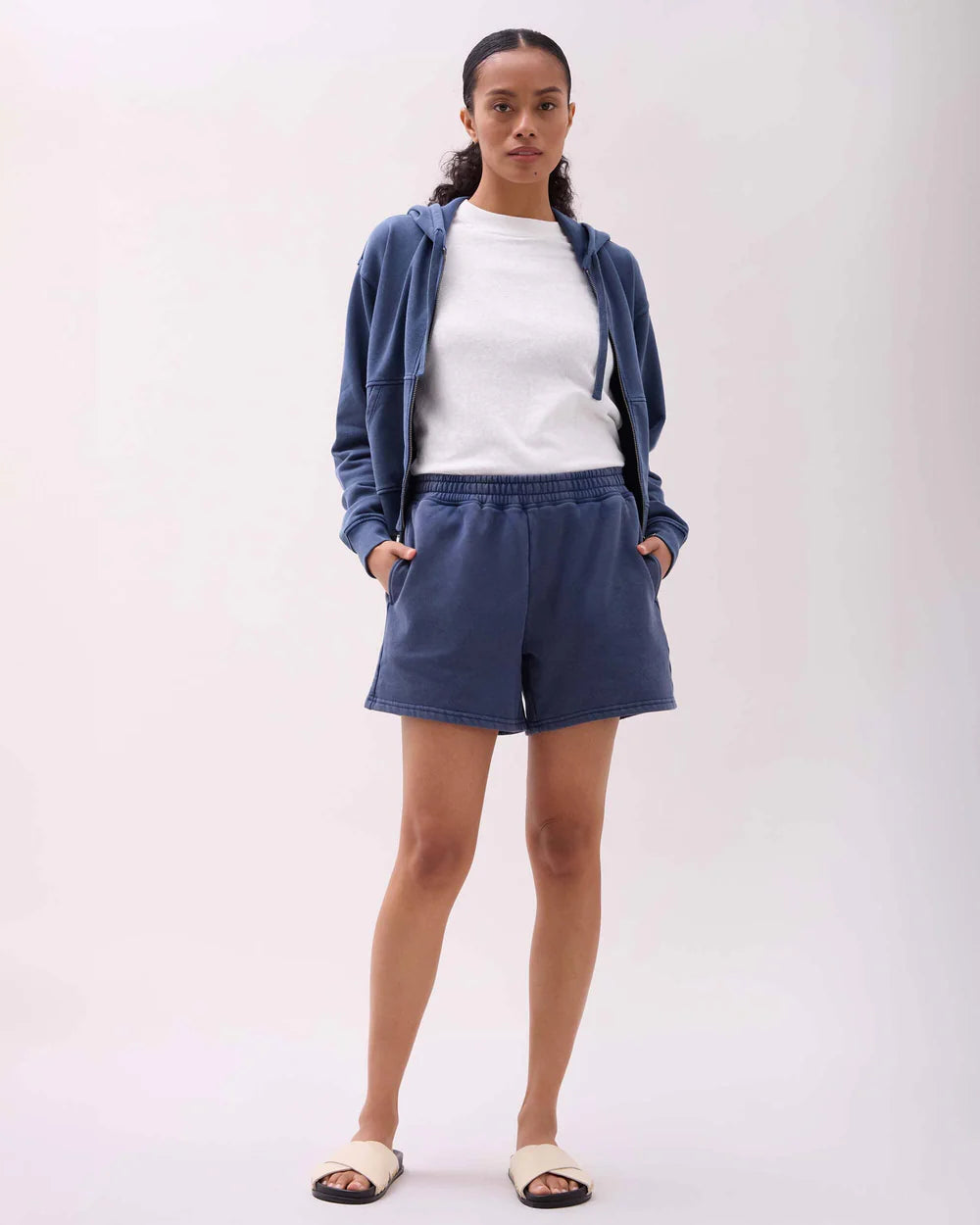 The Recycled Fleece Sweatshort - Mineral Moonlit Ocean